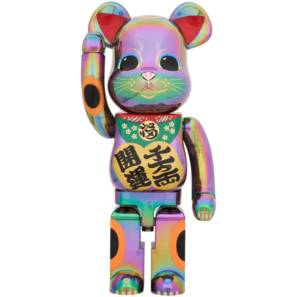 BE@RBRICK Maneki Neko Good Luck Ten Million Ryo Black Transparent Plating 1000%