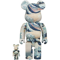 BE@RBRICK Katsushika Hokusai「Kanagawa oki nami ura」 100% & 400%