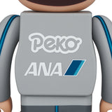 ＜ANA original＞BE@RBRICK for ANA CAPTAIN Poco-chan & CA 10th generation Peko-chan 100% & 400% set of 4