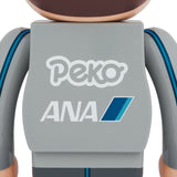 ＜ANA original＞BE@RBRICK for ANA CAPTAIN Poco-chan & CA 10th generation Peko-chan 1000% set of 2