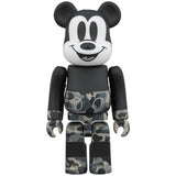 BE@RBRICK BAPE(R) MICKEY MOUSE MONOTONE Ver. 100％ & 400％