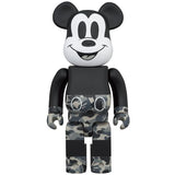 BE@RBRICK BAPE(R) MICKEY MOUSE MONOTONE Ver. 100％ & 400％