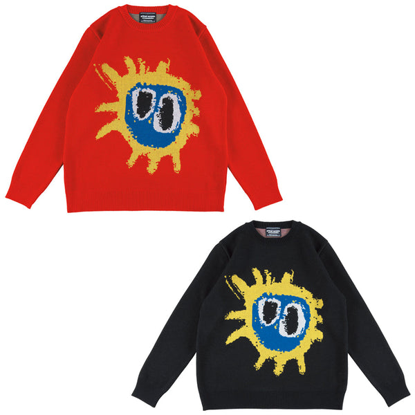 MLE Primal Scream "screamadelica" KNIT GANG COUNCIL CREWNECK SWEATER "screamadelica" 