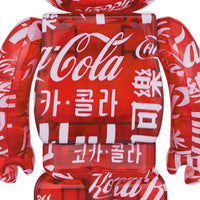 BE@RBRICK atmos × Coca-Cola CLEAR RED 100％ & 400％