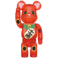 BE@RBRICK Maneki Neko Plum transparent 400％