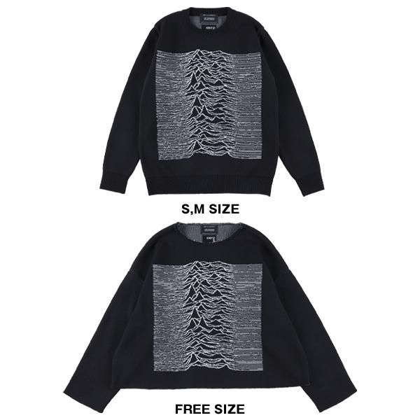 KNIT GANG COUNCIL "JOY DIVISION" CREW NECK SWEATER "UNKNOWN PLEASURES"《Planned to be shipped in late September 2020》